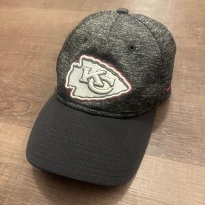 KC Chiefs Gray and Pink KC Logo Cap